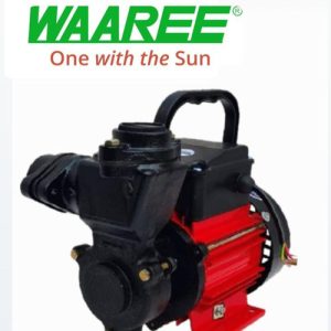 Waaree Spark - 80 | 0.5 HP High-Pressure Surface Water Pump | Single Phase | Compact 25*25 Design | Sleek Black & Red Finish | Ideal for Domestic Use