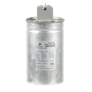 TDK EPCOS PhaseCap Energy Plus Super Heavy-Duty Round/Cylindrical Capacitor 1 KVAr, 440 V AC, 3 Phase, 50 Hz | B25675L4012J40